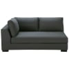 Ausziehbares modulares Sofa mit linker Armlehne aus Baumwolle schiefergrau